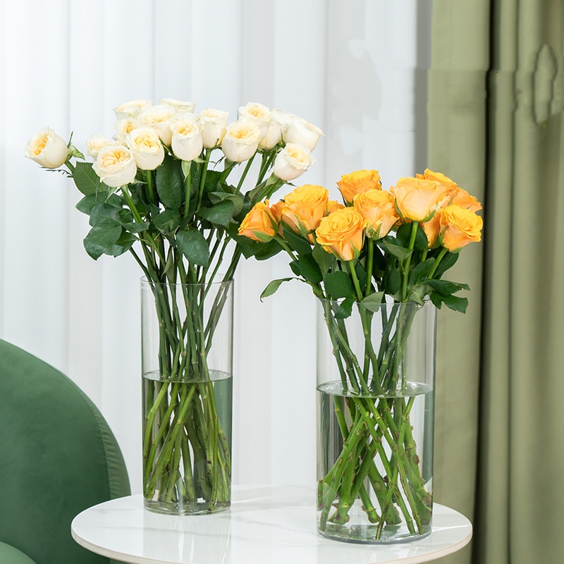 Centerpiece Vase Tall - Yeni Akrilik Şeffaf Silindir Çiçek Vazosu