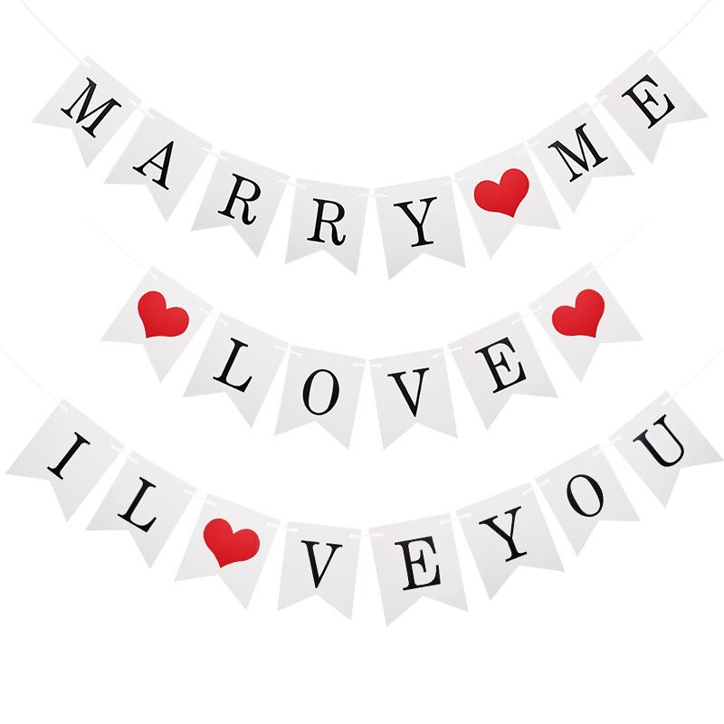 Wedding Supply Rentals - Düğün Evlenme Teklifi Aşk Bayrağı Gelin