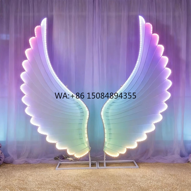 Wedding Led - Parlayan Melek Kanatları Işık Aksesuarları Renkli