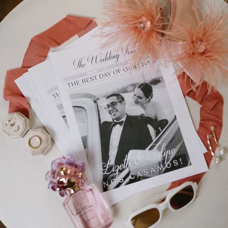 Wedding Supply Business - Özel tarih kaydetmek fotoğraf gazete kartı