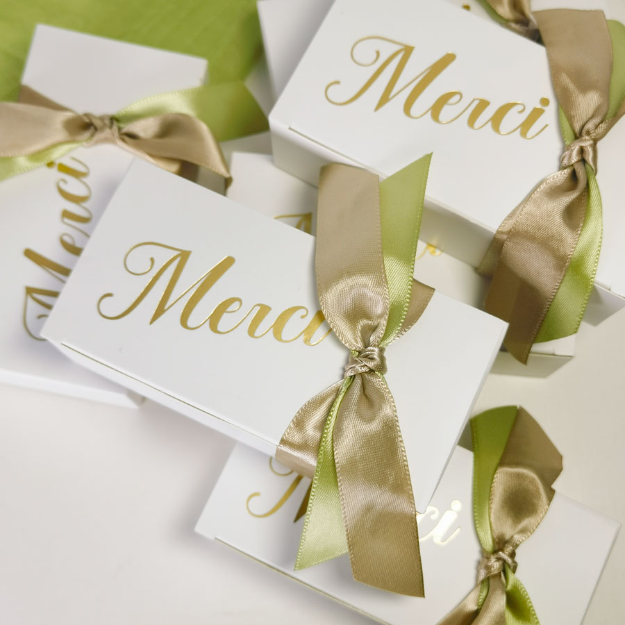 Wedding Supply Business - Küçük hediye kutuları MERCI parti Favor