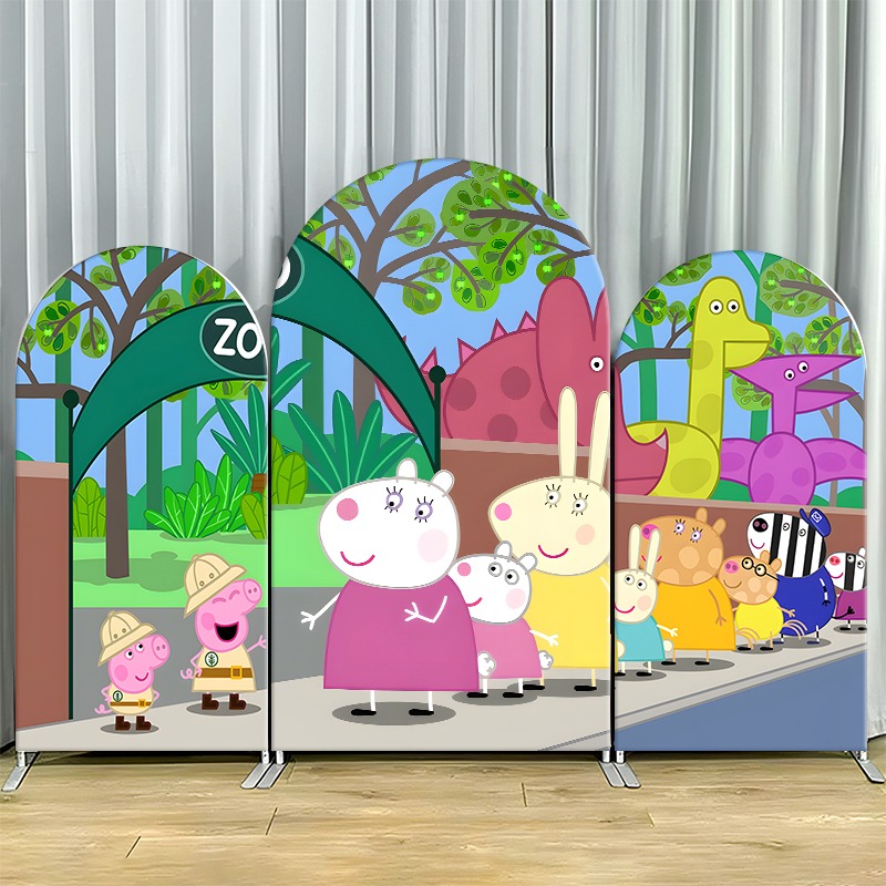 Wedding Zoo - 2D Düz Kemerli Arka Plan Örtüsü