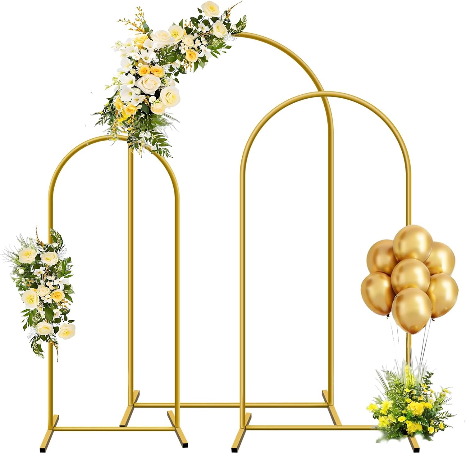 Wedding Support - 1 adet Altın Metal Kemer Zemin