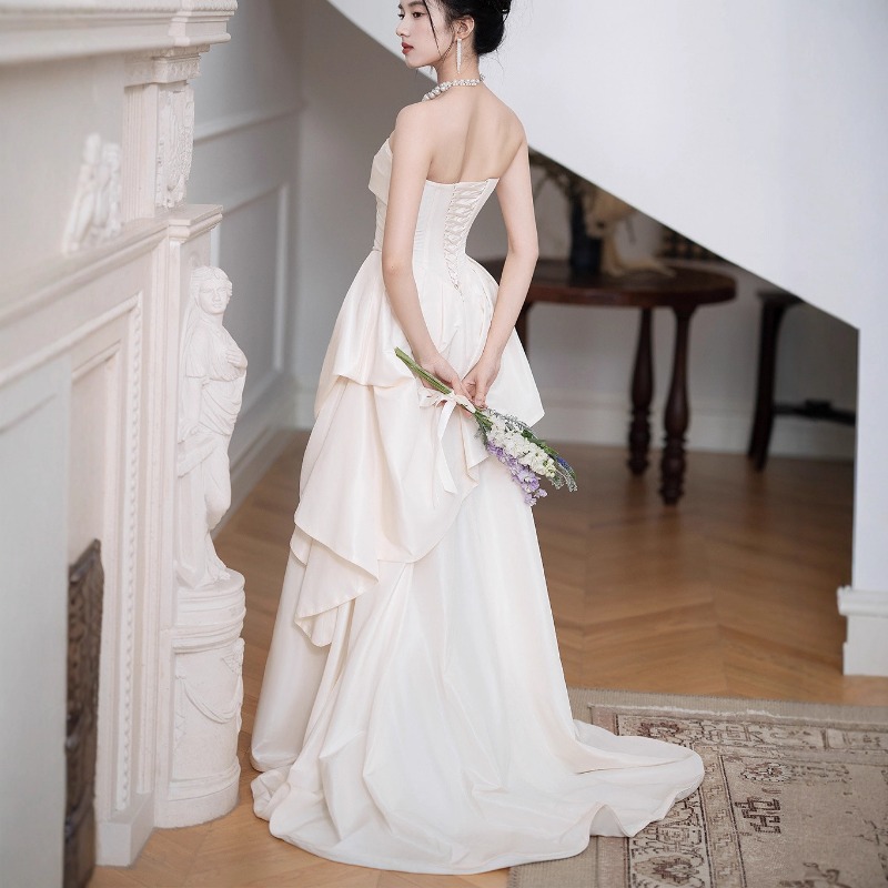Wedding Led - Fransız Straplez Gelin Nişan Elbisesi, Kadınlara