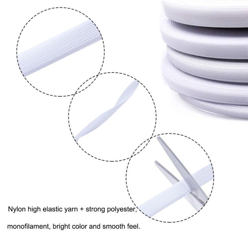 Wedding Support - 0.3-1.5CM Beyaz Polyester Plastik Balen 5M