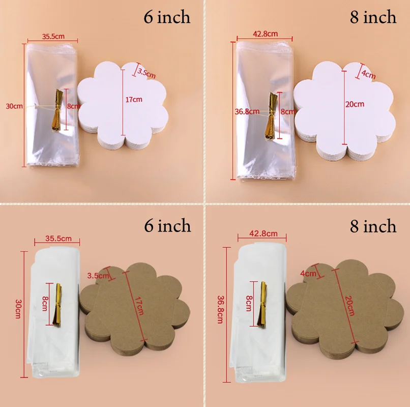 10 adet 6/8 inç Şifon Kek Amba - Wedding Supply Shops incelemesi ve fiyatı