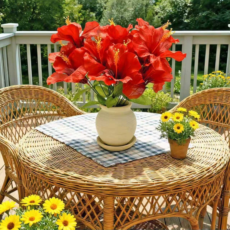 15 Çiçek = 3 Demet Hibiskus İl - Centerpiece Vase Tall incelemesi ve fiyatı