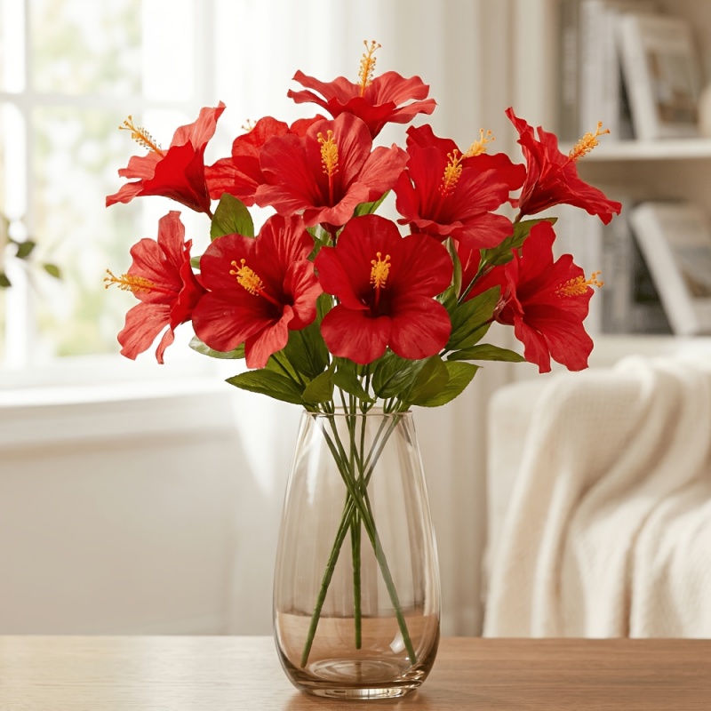 15 Çiçek = 3 Demet Hibiskus İl - Centerpiece Vase Tall incelemesi ve fiyatı