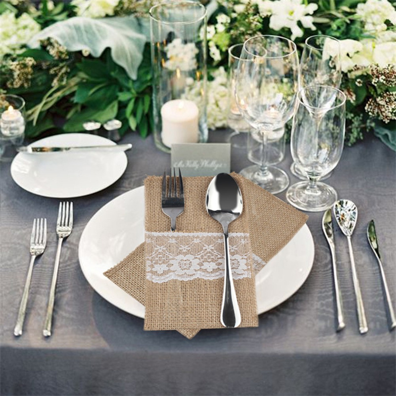 Çuval bezi dantel çatal bıçak  - Wedding Supply Rentals incelemesi ve fiyatı