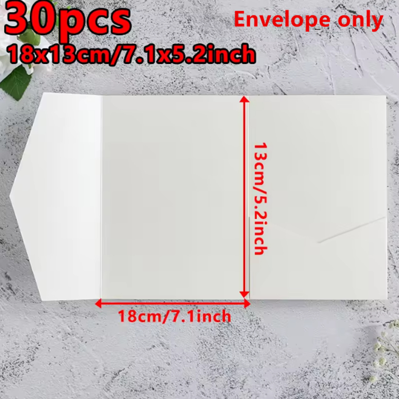 30 adet 18x13 cm Yeşil Zarflar - Wedding Supply Business incelemesi ve fiyatı