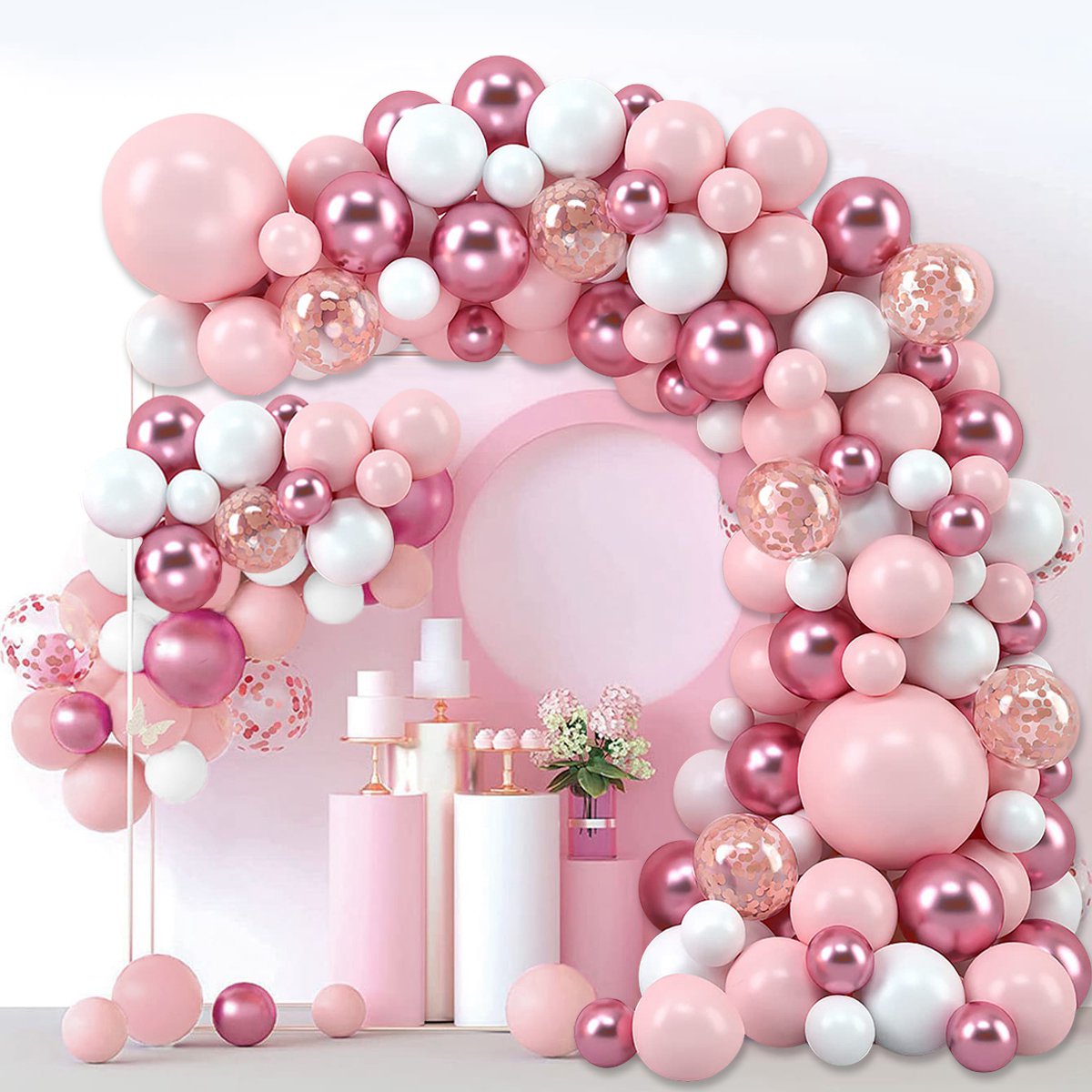 Pembe Macaron Balonlar Garland - Wedding Supply Kit incelemesi ve fiyatı