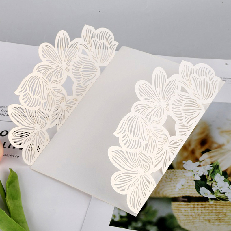 50 adet/lot Beyaz Lazer Kesim  - Wedding Supply Business incelemesi ve fiyatı
