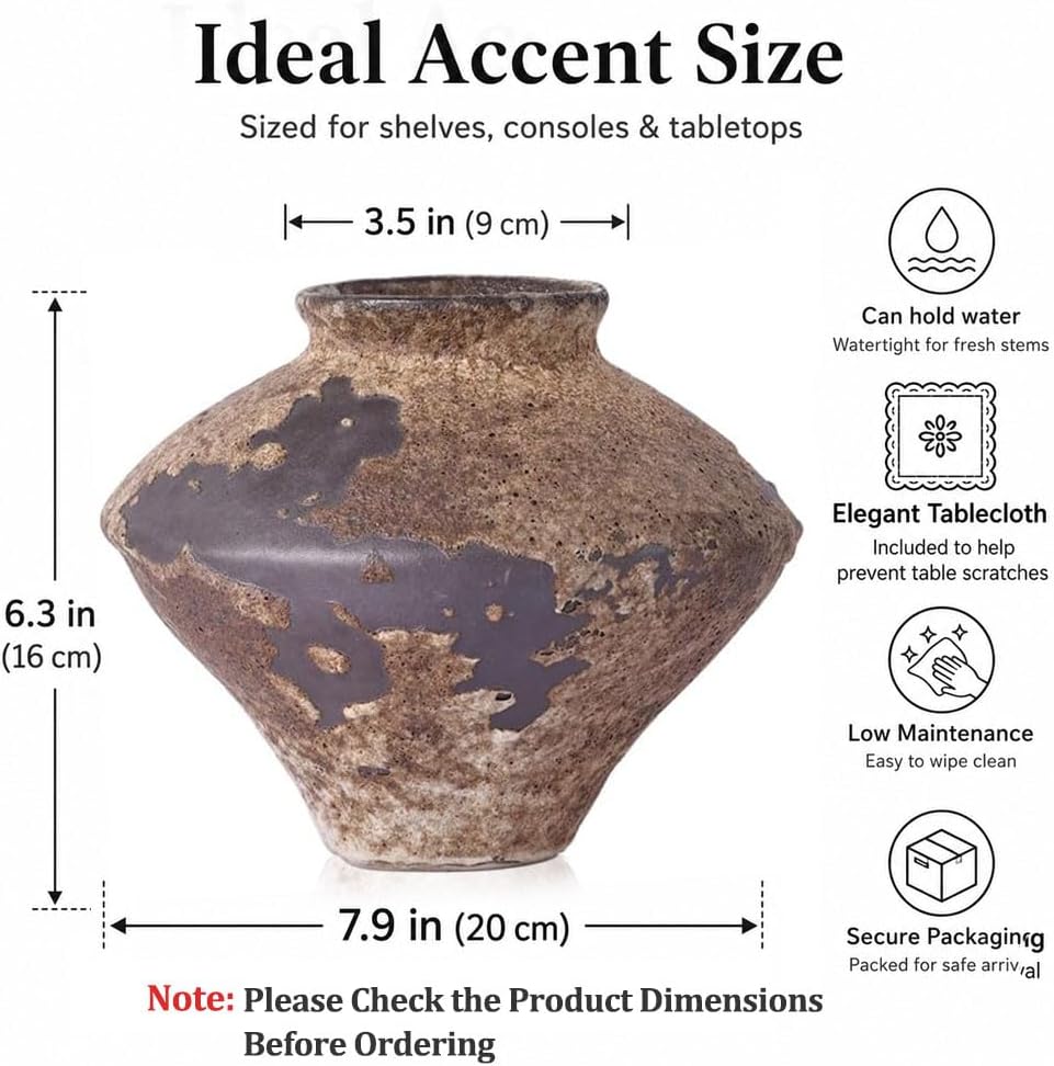 Wabi Sabi Paslı Vintage Vazo,  - Centerpiece Vase Tall incelemesi ve fiyatı