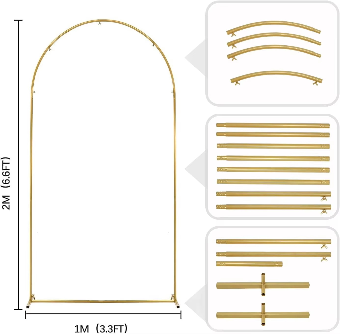 Metal Altın Düğün Kemeri Stand - Wedding Support incelemesi ve fiyatı