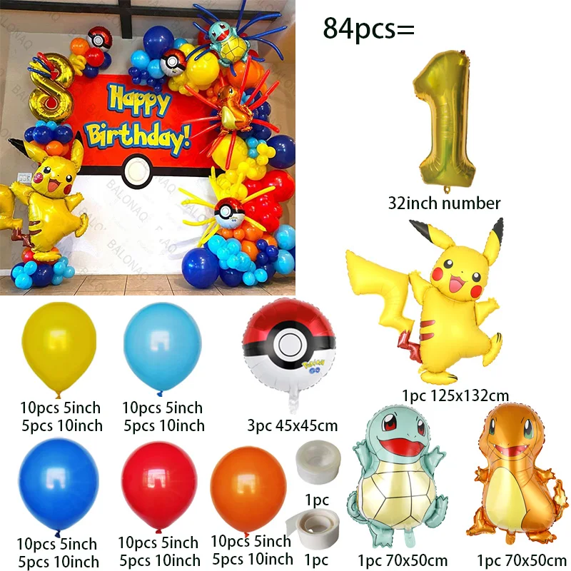 84 adet Pikachu Parti Balonlar - Wedding Supply Kit incelemesi ve fiyatı