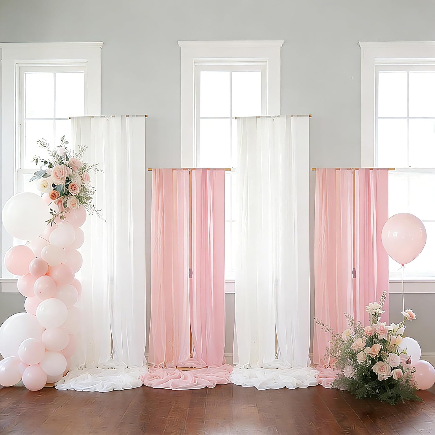 4 adet Altın 8FT Arka Plan Sta - Wedding Support incelemesi ve fiyatı