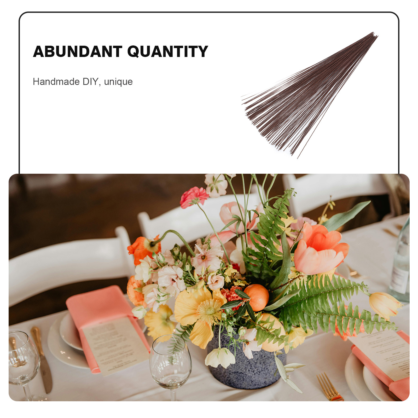 100 Adet Kağıt Çiçek Sapları Y - Wedding Support incelemesi ve fiyatı