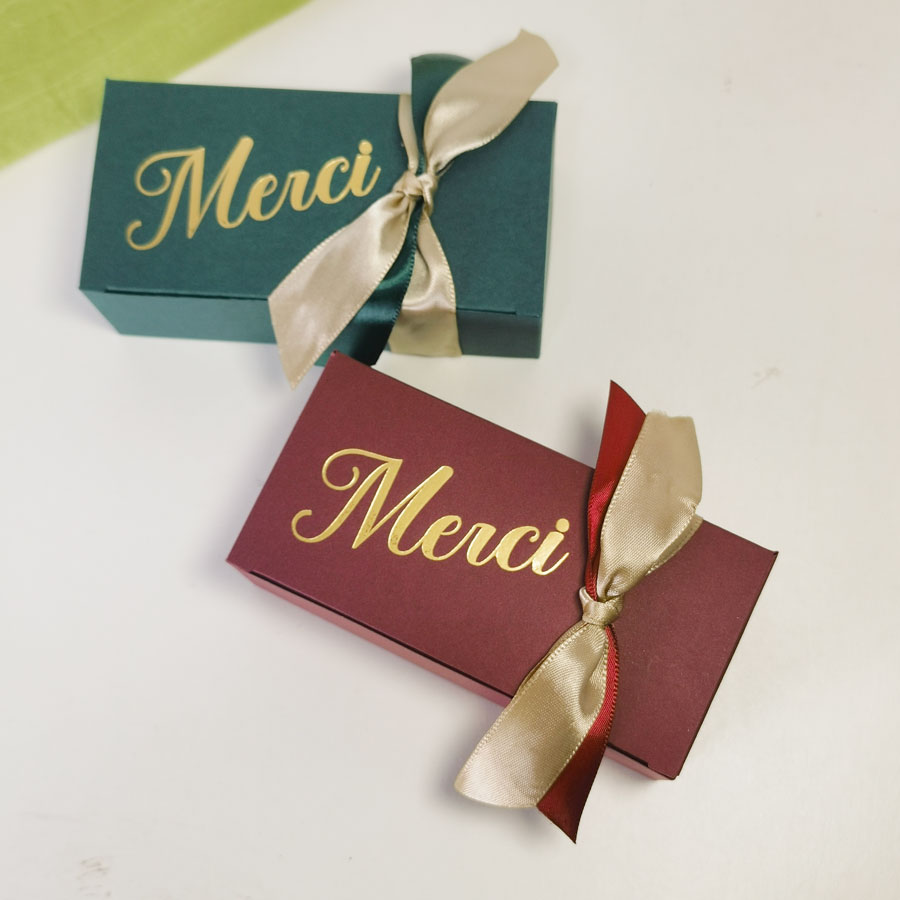 Küçük hediye kutuları MERCI pa - Wedding Supply Business incelemesi ve fiyatı
