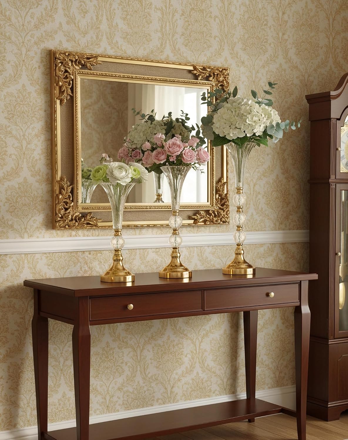 3'lü Set Altın Akrilik Trompet - Centerpiece Vase Tall incelemesi ve fiyatı