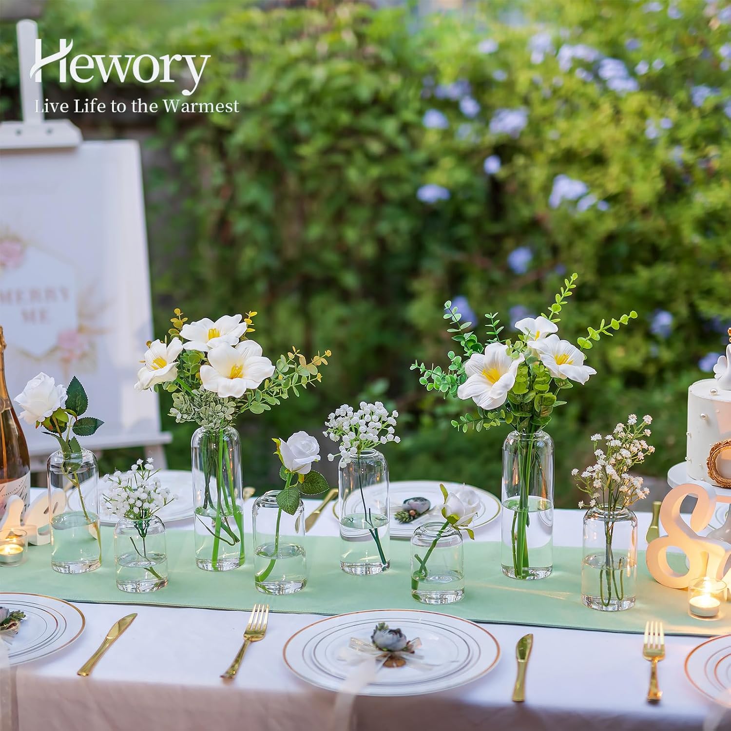Hewory Cam Çiçek Vazoları: 20  - Centerpiece Vase Tall incelemesi ve fiyatı