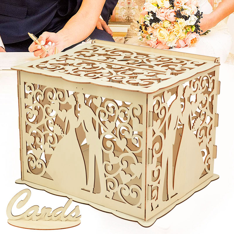 Düğün Ahşap Hediyeler Kart Kut - Wedding Supply Rentals incelemesi ve fiyatı