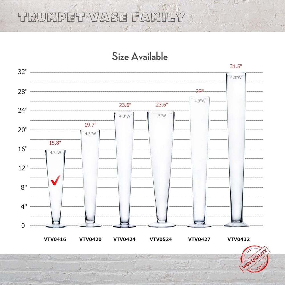 WGV Trompet Cam Vazo Toplu Sat - Centerpiece Vase Tall incelemesi ve fiyatı