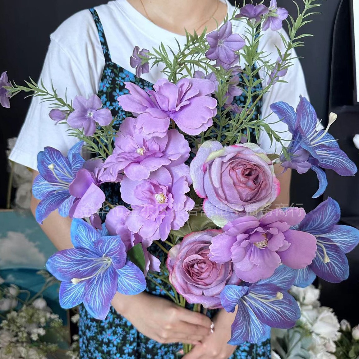 Mor Mavi Monet Tarzı Yapay Zam - Wedding Supply Shops incelemesi ve fiyatı